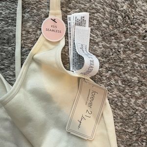 Forever 21 Lingerie- XS/S Seamless Bodysuit in Cream